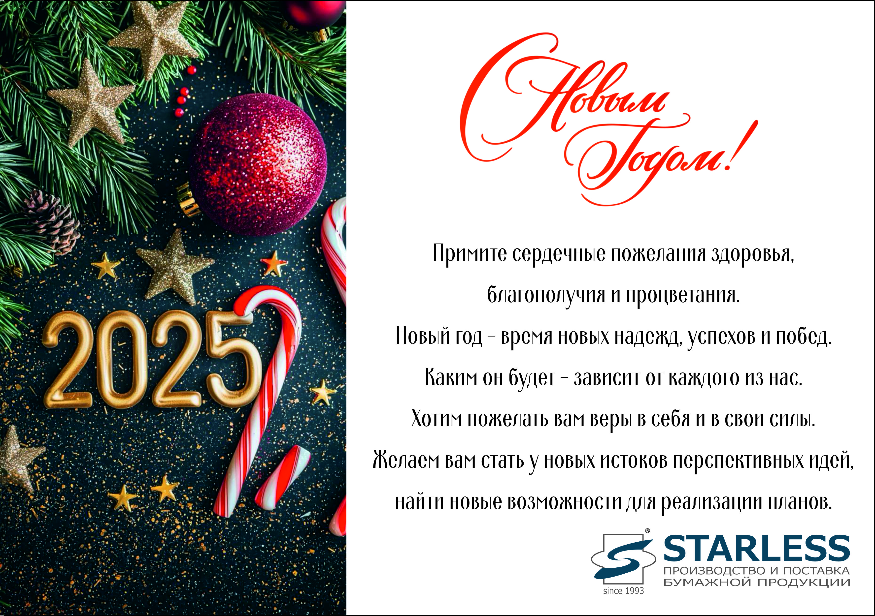 Поздравляем с наступающим Новым 2025 годом!